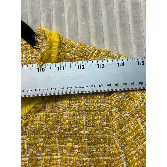 Talbots TWEED JACKET Blazers Women yellow Long sleeve Knit 6P Career Elegant - Picture 12 of 15